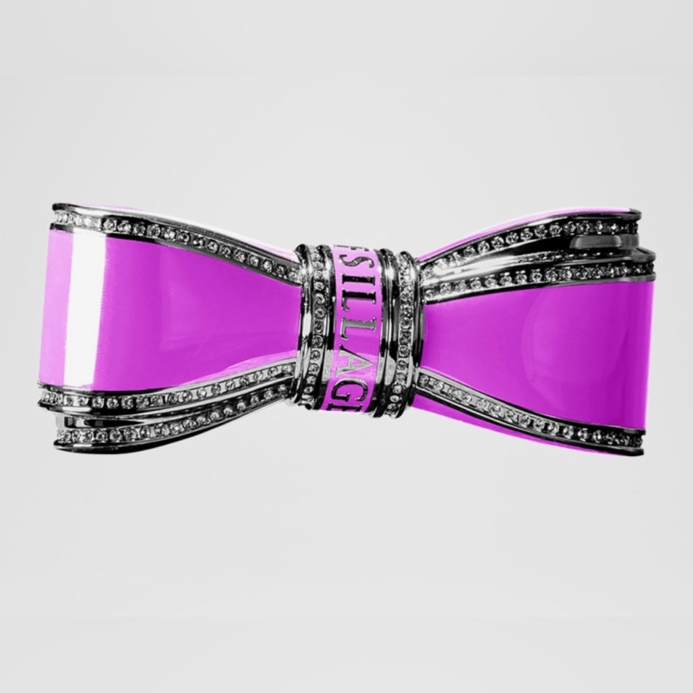 NIB House of Sillage Lavender Bow Lipstick Case, Made with Swarovski Crystal